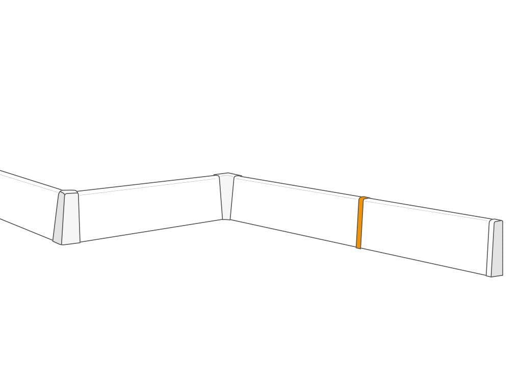 Verbinder für Sockelleiste Weiß Modern (2 Stück)