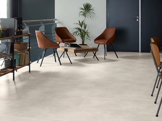 Klick-Vinylboden Fliesenoptik Beton SAND