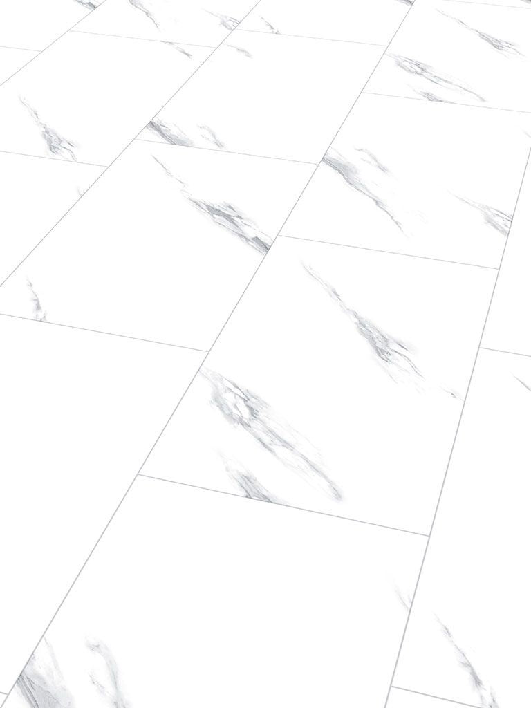 Klick-Vinylboden Hochglanz Alsberg Marmor