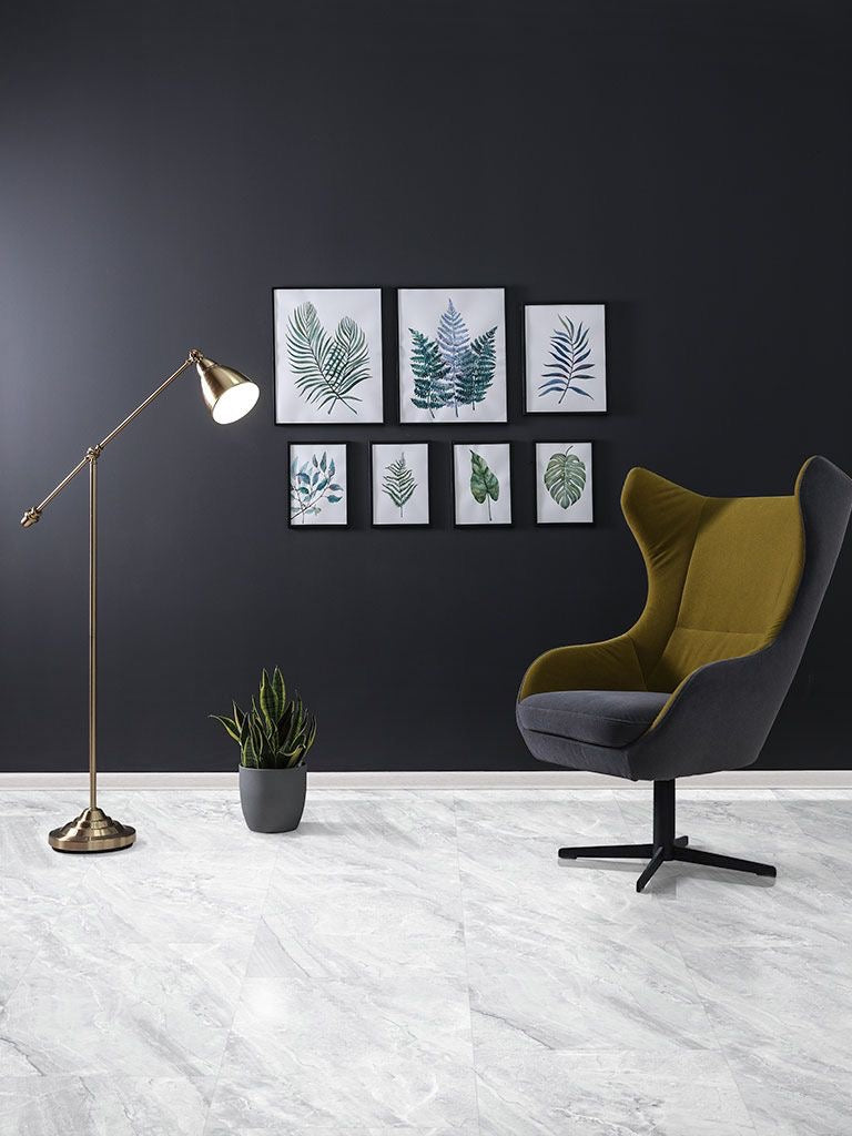 Klick-Vinylboden Hochglanz Glehner Marmor