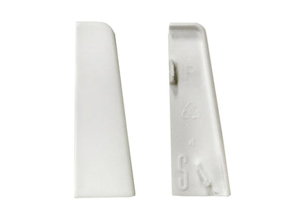 Endkappe für Sockelleiste Weiß Modern (2 Stück)