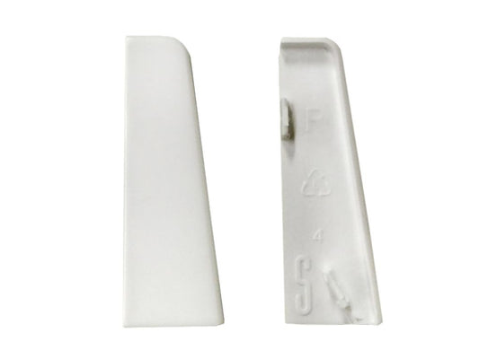 Endkappe für Sockelleiste Weiß Modern (2 Stück)