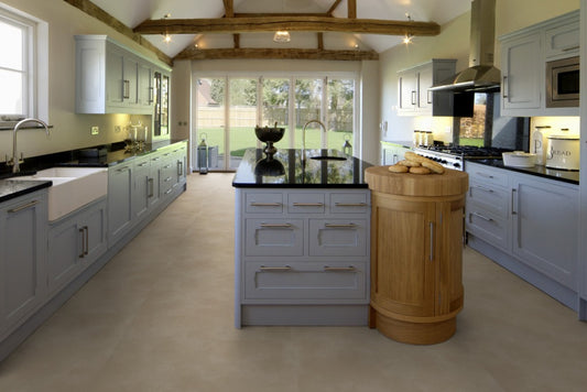 Klick-Vinylboden Fliesenoptik Beton BEIGE