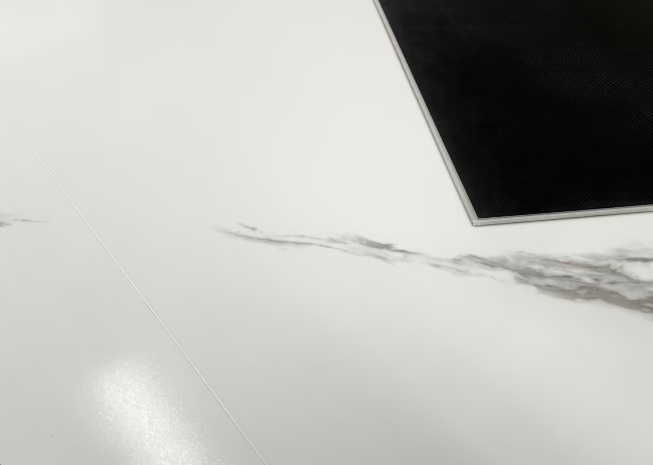 Klick-Vinylboden Hochglanz Alsberg Marmor