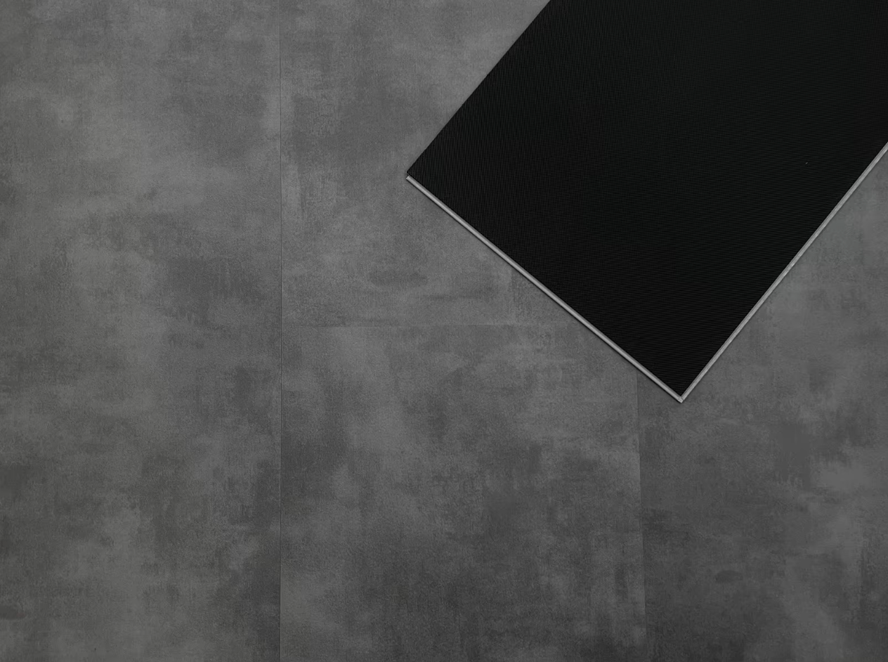Klick-Vinylboden Fliesenoptik Beton DARK GREY