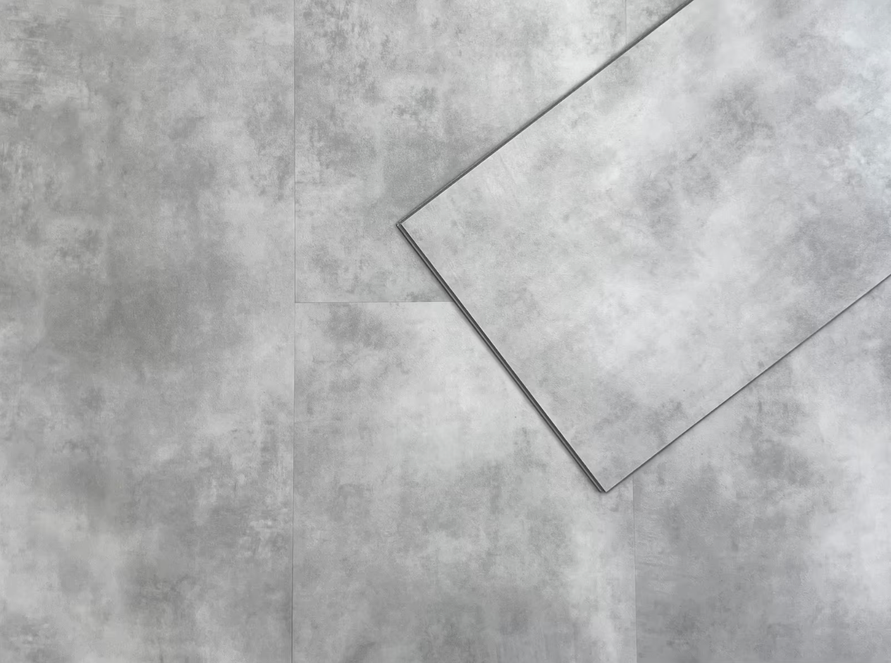 Klick-Vinylboden Fliesenoptik Beton LIGHT GREY